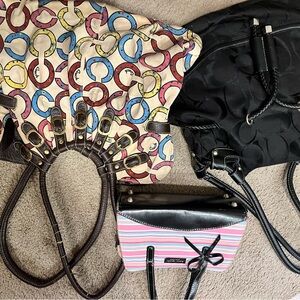 Coach Multicolor and Black Shoulder Bags
